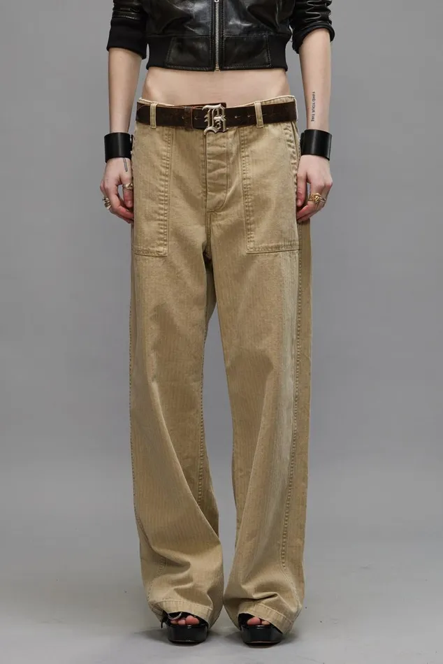 WIDE LEG UTILITY PANT 8211 BEIGE Women R13 Pants and Shorts