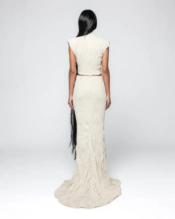 Women Dresses And Skirts Han Kjbenhavn Crinkle Maxi Skirt 8211 White Grey