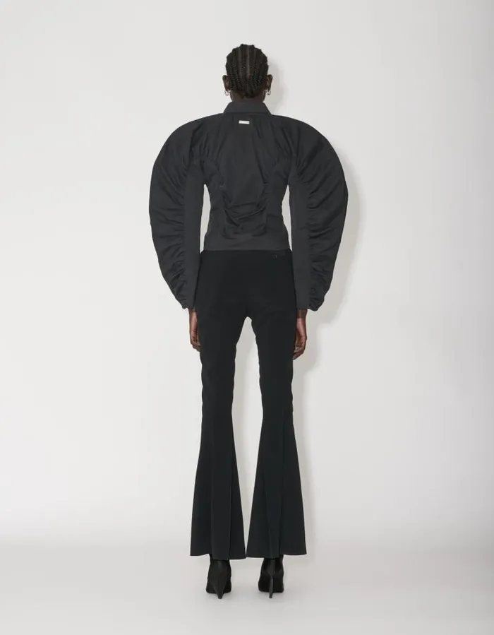 Women Shirts Han Kjbenhavn Cotton Ruched Shirt 8211 Black Women Shirts Han Kjbenhavn Cotton Ruched Shirt 8211 Black