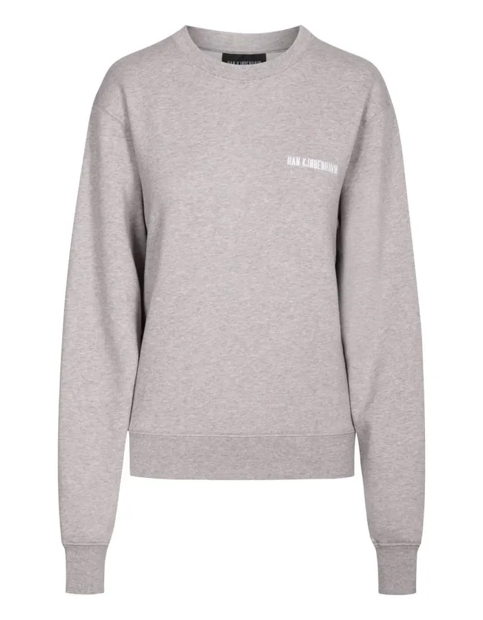Women Sweatshirts Han Kjbenhavn Bulky Crew 8211 Grey Logo