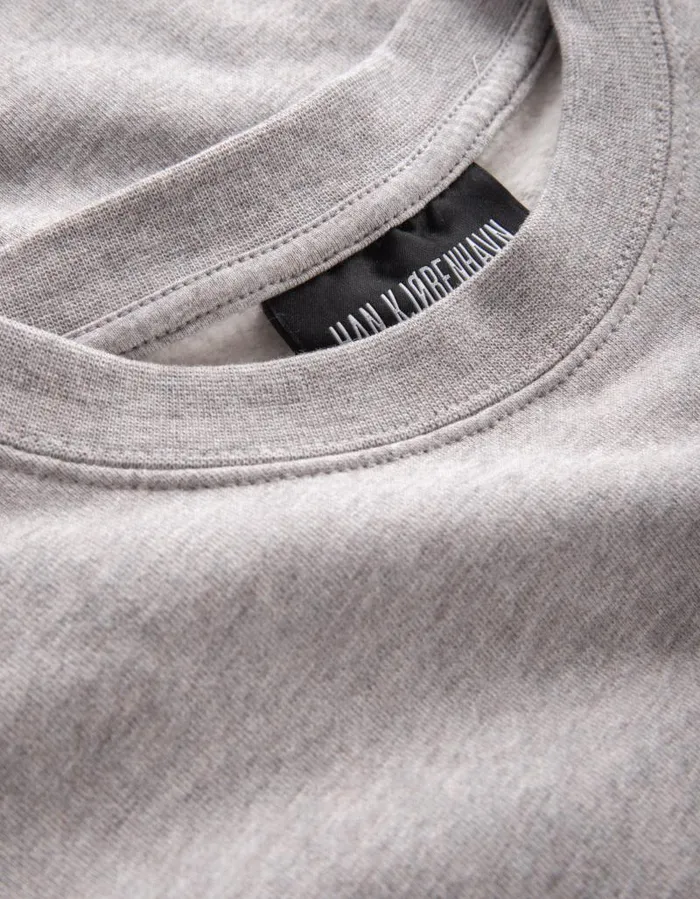 Women Sweatshirts Han Kjbenhavn Bulky Crew 8211 Grey Logo Women Sweatshirts Han Kjbenhavn Bulky Crew 8211 Grey Logo