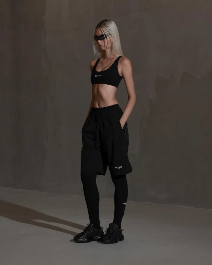 Women Tshirts Han Kjbenhavn Technical Cropped Tank Top 8211 Anthracite Black
