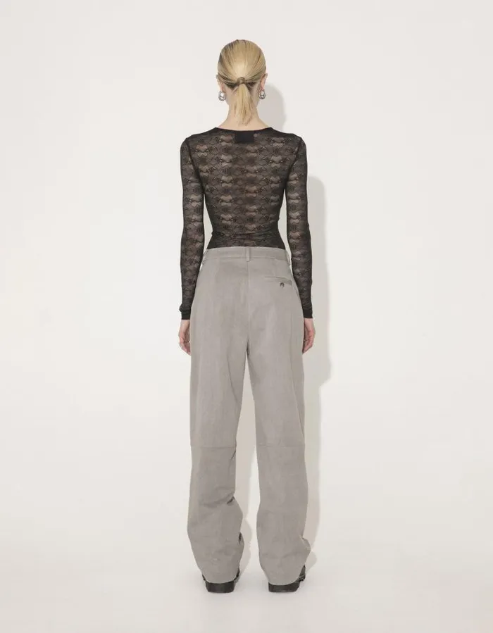 Women Tops Han Kjbenhavn Lace Monogram Long Sleeve 8211 Black