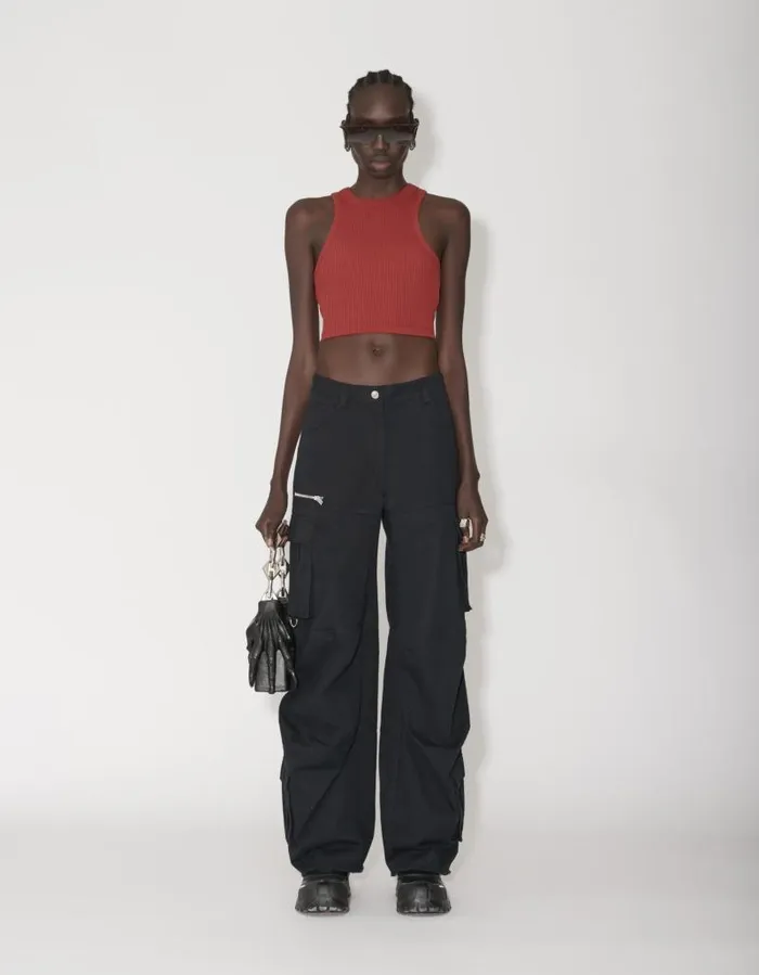 Women Tops Han Kjbenhavn Ribbed Cropped Racer Top