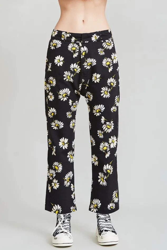 Workwear Drop 8211 Daisy On Black Official Site Women R13 Pants and Shorts