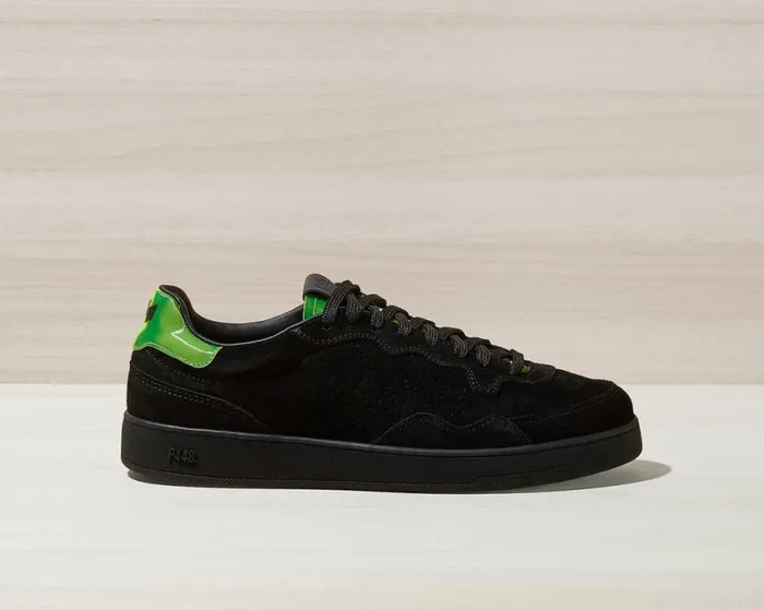 Yam BlackNeon Green WomenMen P448 Low Tops