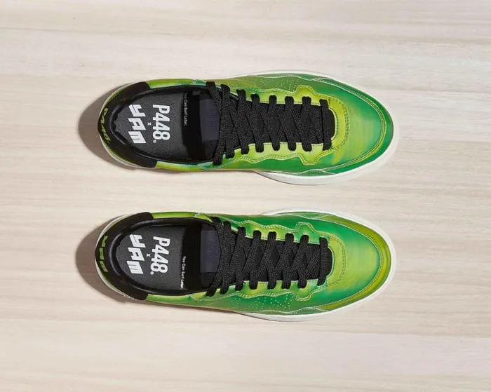 Yam Neon GreenBlack WomenMen P448 Low Tops Yam Neon GreenBlack WomenMen P448 Low Tops