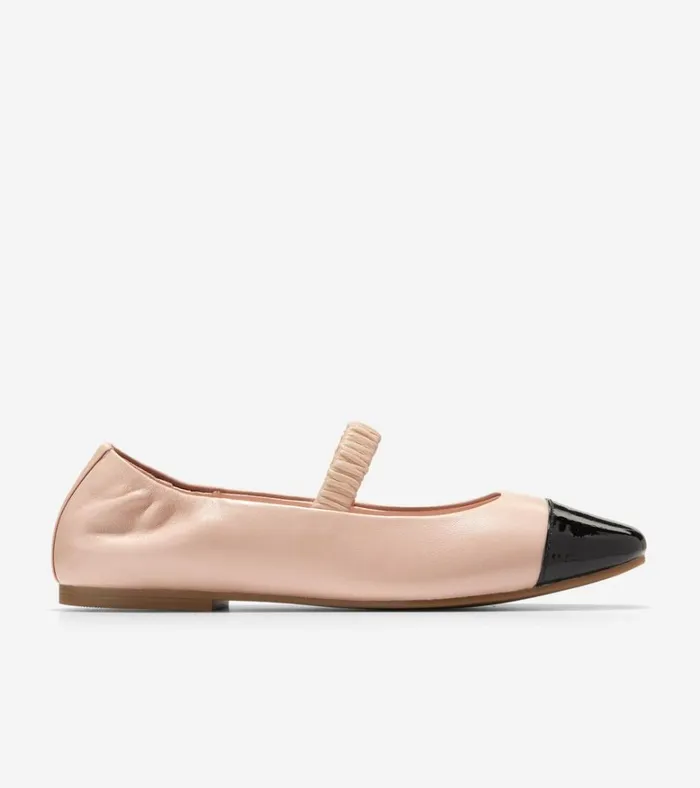 Yvette Ballet Flats Porcelainblack Patent Women Cole Haan Flats and SlipOns