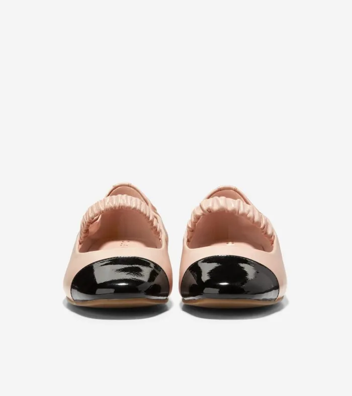 Yvette Ballet Flats Porcelainblack Patent Women Cole Haan Flats and SlipOns