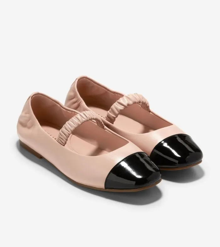 Yvette Ballet Flats Porcelainblack Patent Women Cole Haan Flats and SlipOns