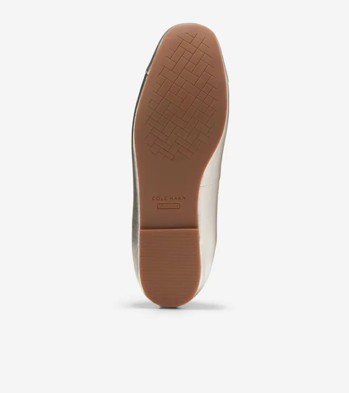Yvette Ballet Flats Soft Gold Women Cole Haan Flats and SlipOns