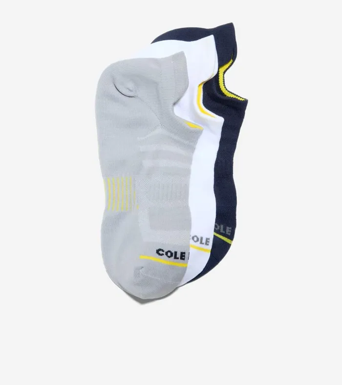 ZERGRAND 3Pair Liner Socks Navy Blue Assorted Men Cole Haan Socks