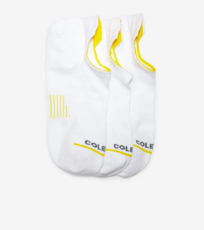 ZERGRAND 3Pair Liner Socks White Men Cole Haan Socks