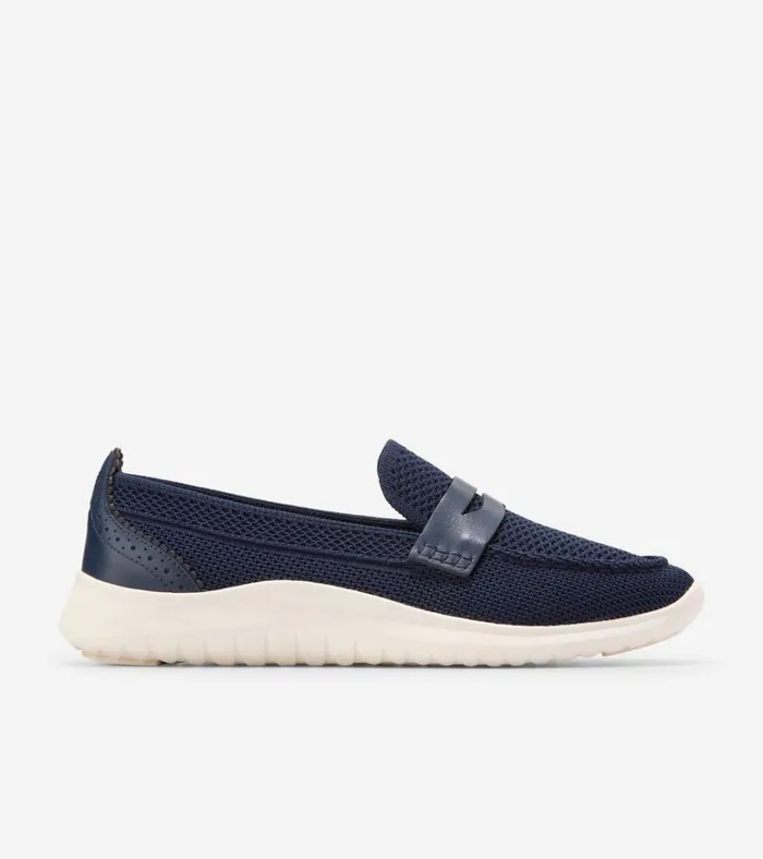 ZERGRAND Meritt Loafers Marine Blue Stitchlitetradeivory Women Cole Haan Loafers and Drivers ZERGRAND Meritt Loafers Marine Blue Stitchlitetradeivory Women Cole Haan Loafers and Drivers