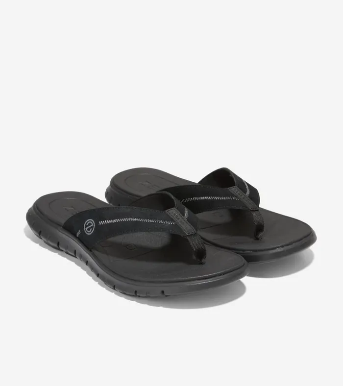 ZERGRAND Thong Sandal Black Men Cole Haan Sandals
