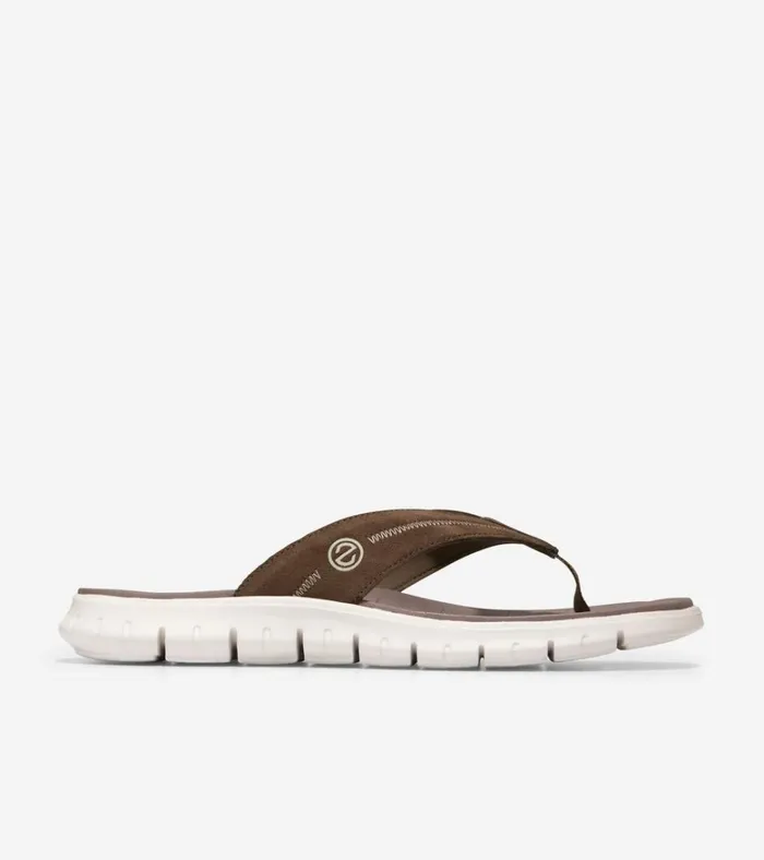 ZERGRAND Thong Sandal Riverstoneoyster Mushroom Men Cole Haan Sandals