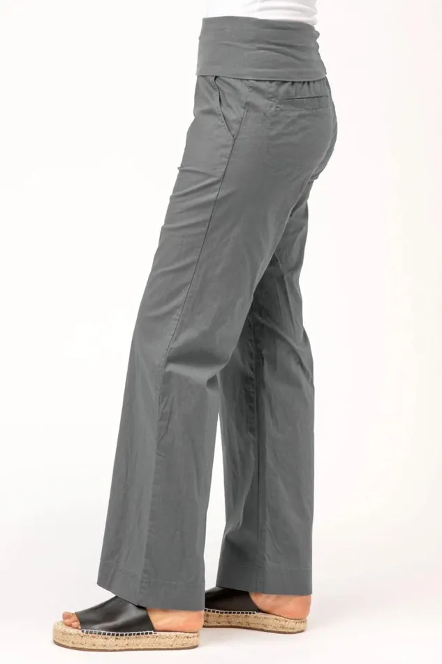 4Pocket Fold Over Pant Charcoal Clothing XCVI Pants