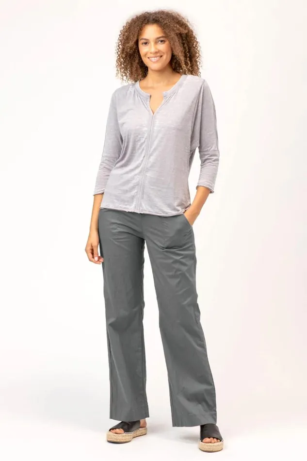 4Pocket Fold Over Pant Charcoal Clothing XCVI Pants