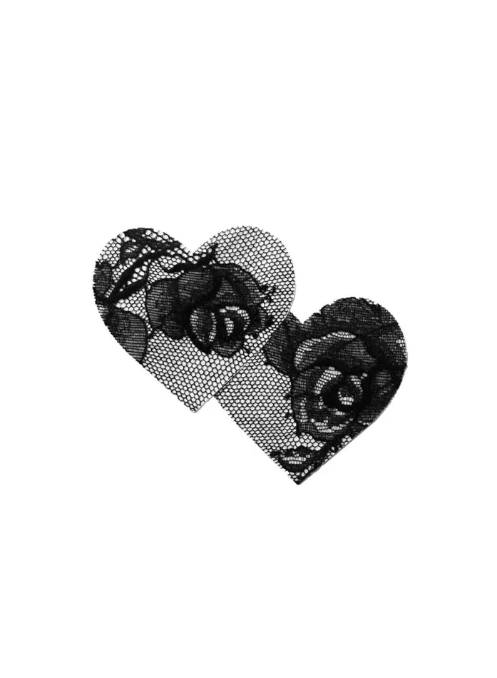 Accessories LingerieClothing Fleur Du Mal Bouquet Lace Heart Nipple Pasties Black Accessories LingerieClothing Fleur Du Mal Bouquet Lace Heart Nipple Pasties Black