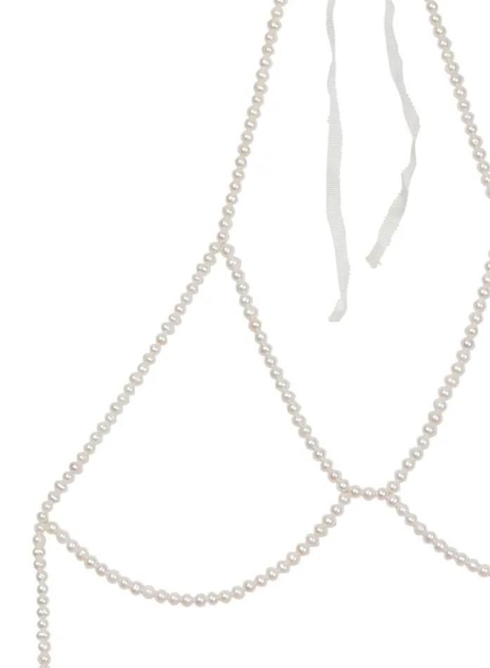 Accessories PleasureLingerieClothing Fleur Du Mal Pearl Framed Bra Ivory