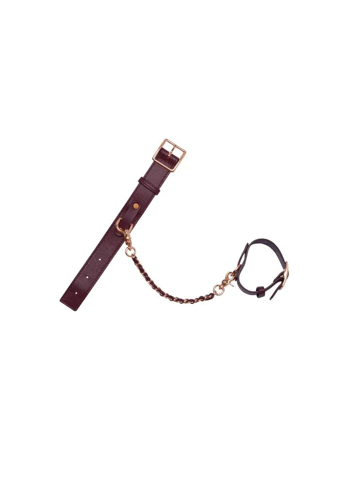 Accessories PleasureLingerie Fleur Du Mal Leather Cuffs Bordeaux