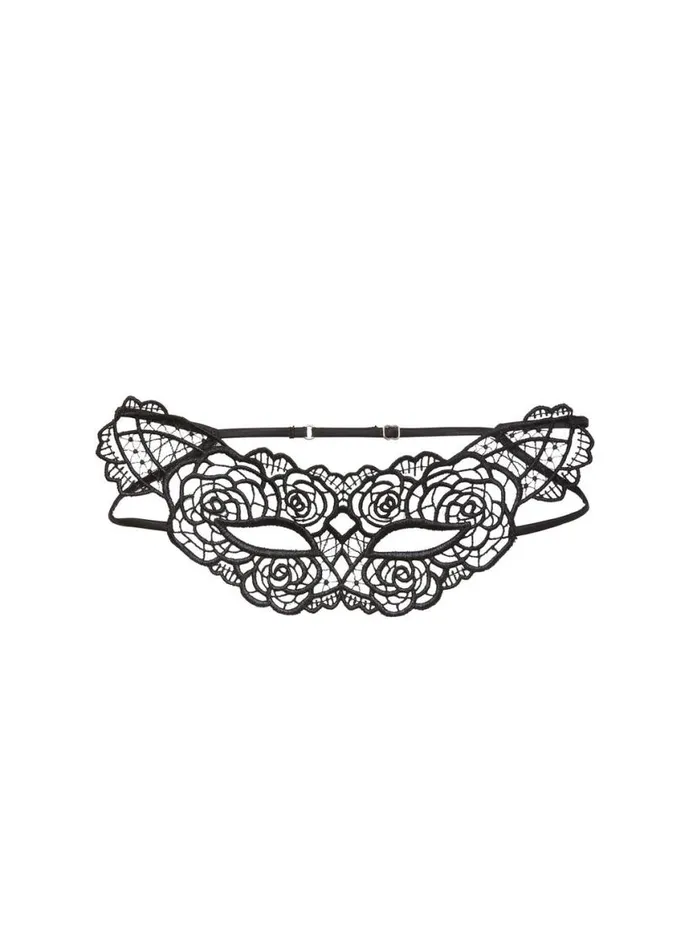 Accessories PleasureLingerie Fleur Du Mal Rose Guipure Eye Mask 0