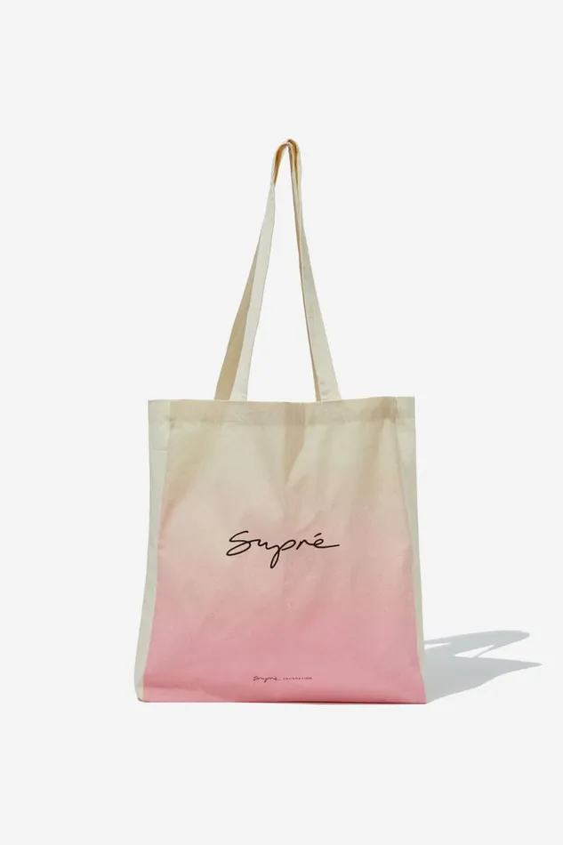 Accessories Supr Accessories Foundation Tote Bag Pink Fade