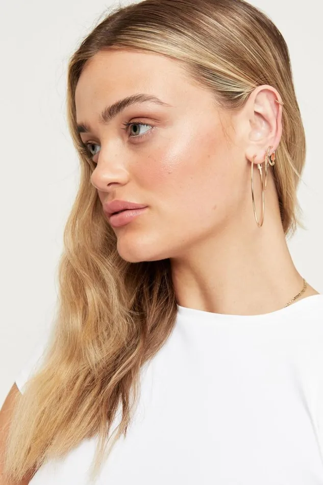 Accessories Supr Accessories Gold Hoop Earring Pack Gold