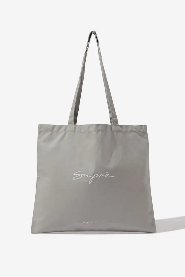Accessories Supr Accessories Square Foundation Tote Bag Supre Grey