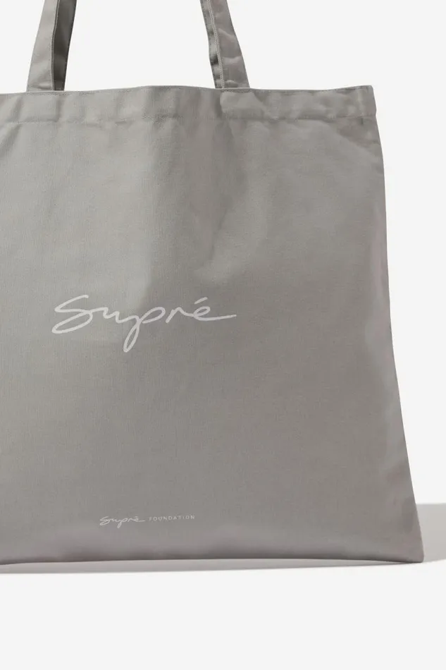Accessories Supr Accessories Square Foundation Tote Bag Supre Grey