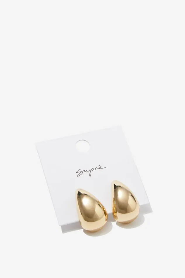 Accessories Supr Accessories Tear Drop Earring Gold