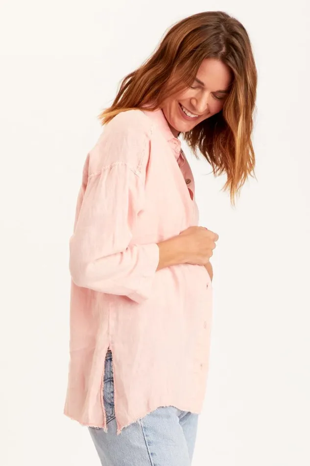 Achilles ButtonUp Bubblegum Pigment Clothing XCVI ShirtsBlouses