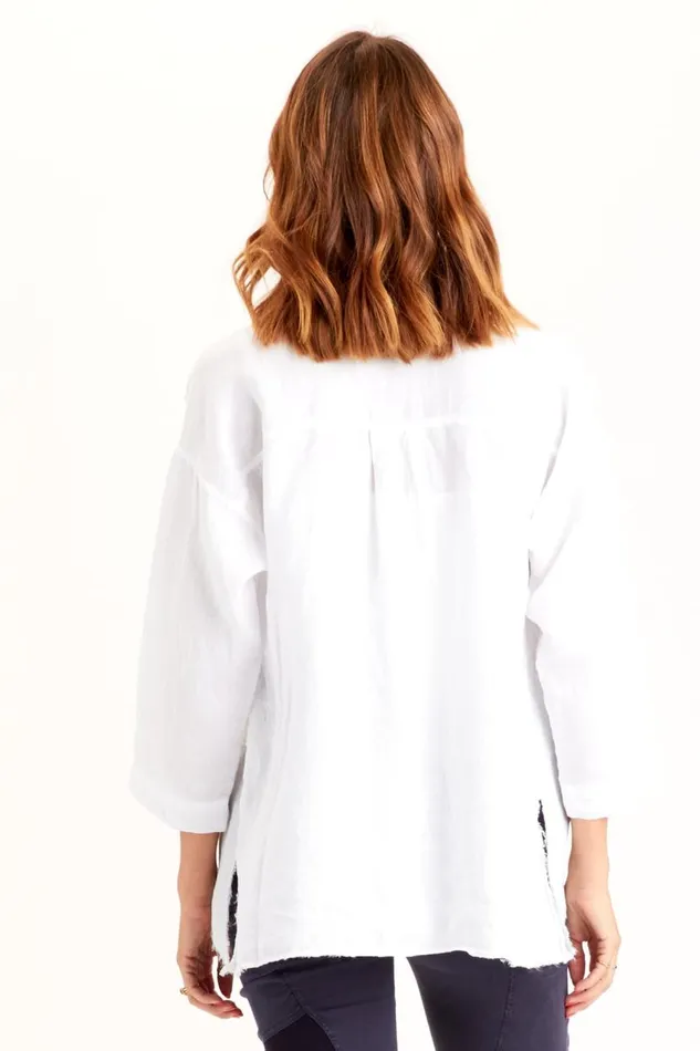 Achilles ButtonUp White Clothing XCVI ShirtsBlouses