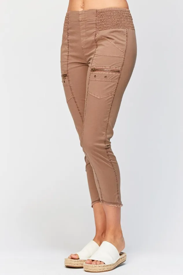 Acker Slim Pant Cypress Bark Clothing XCVI Crops