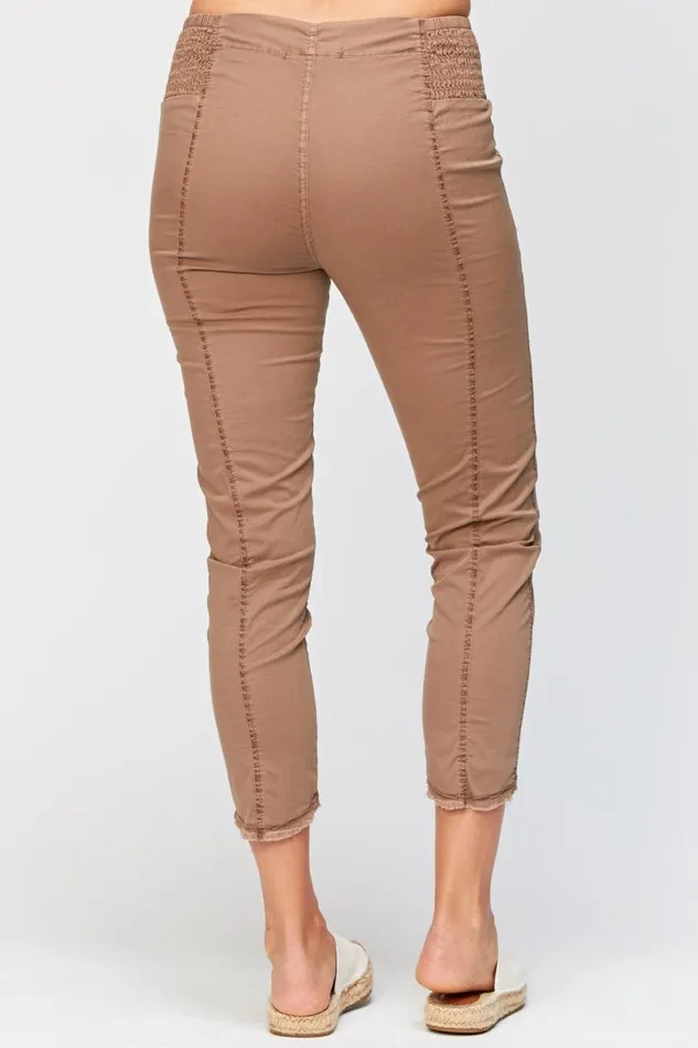 Acker Slim Pant Cypress Bark Clothing XCVI Crops