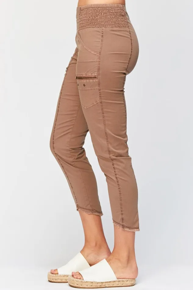 Acker Slim Pant Cypress Bark Clothing XCVI Crops