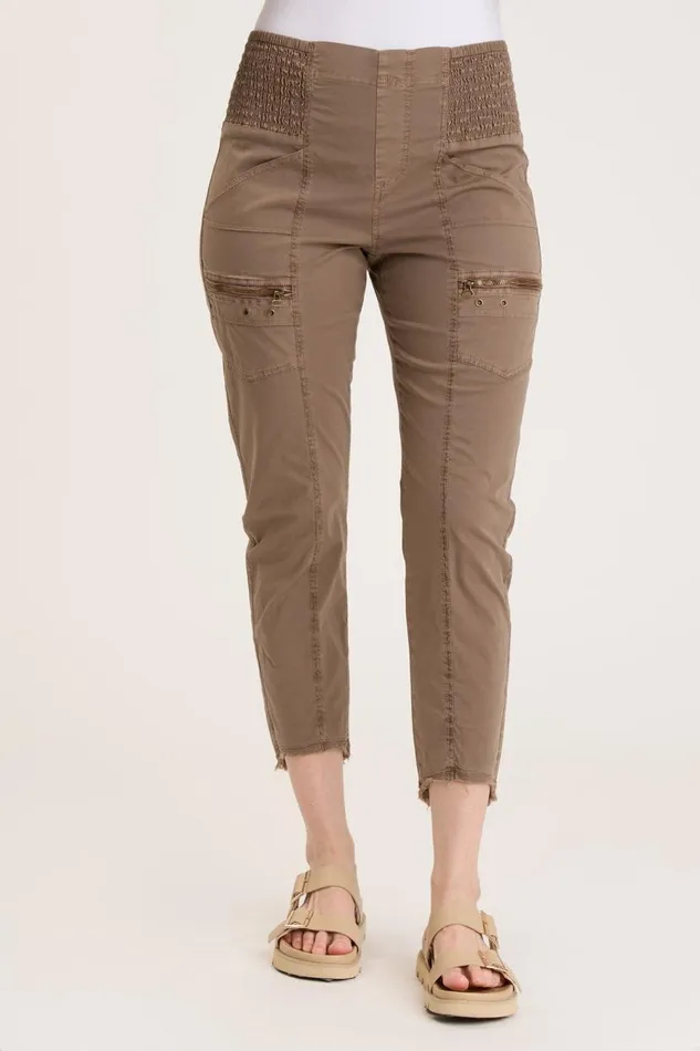 Acker Slim Pant Pecan Pigment Clothing XCVI Crops