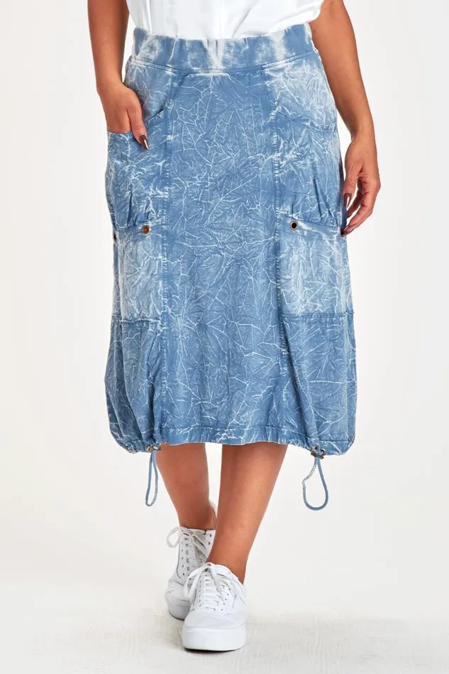 Adriel Bubble Skirt Stone Wash Bluestone Clothing XCVI Skirts