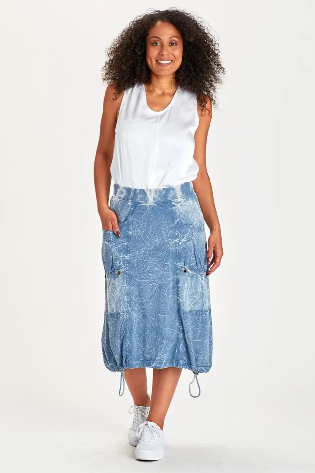 Adriel Bubble Skirt Stone Wash Bluestone Clothing XCVI Skirts