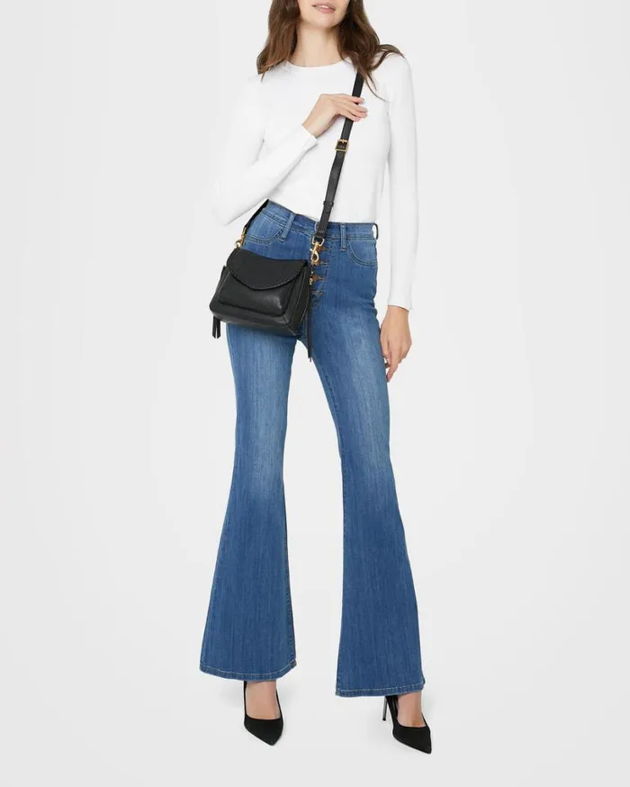 All For Love Mini Crossbody Black With 14k Yellow Gold Women Aimee Kestenberg Crossbody Bags