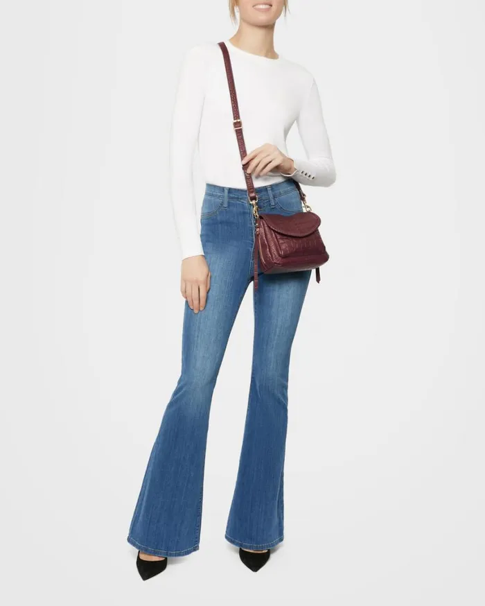 All For Love Mini Crossbody True Plum Croco Women Aimee Kestenberg Crossbody Bags
