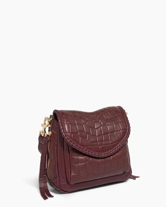 All For Love Mini Crossbody True Plum Croco Women Aimee Kestenberg Crossbody Bags