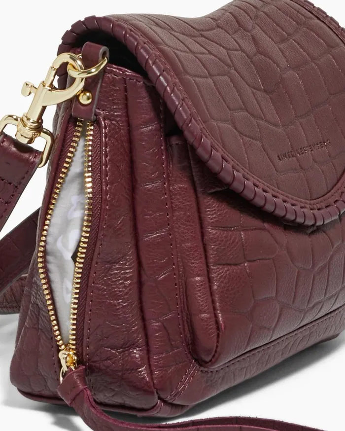 All For Love Mini Crossbody True Plum Croco Women Aimee Kestenberg Crossbody Bags