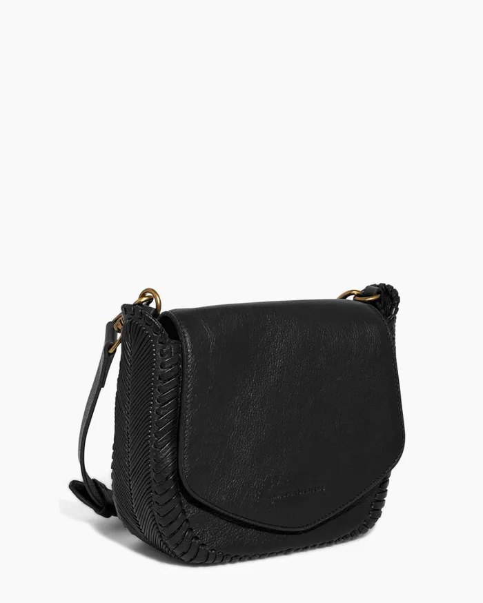 All For Love Saddle Crossbody Black With 14k Yellow Gold Women Aimee Kestenberg Crossbody Bags