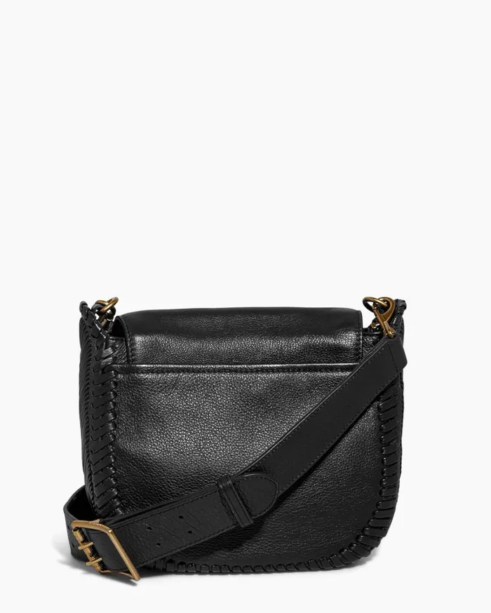 All For Love Saddle Crossbody Black With 14k Yellow Gold Women Aimee Kestenberg Crossbody Bags