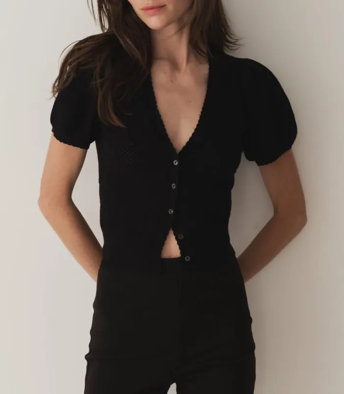 AMBROSE CARDIGAN Black Shop DEN Knitwear