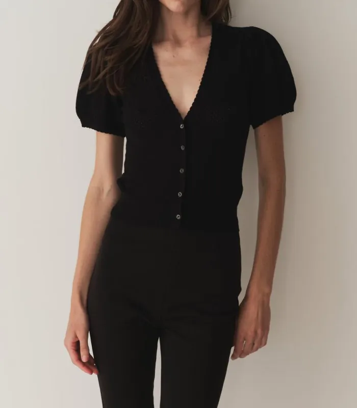 AMBROSE CARDIGAN Black Shop DEN Knitwear