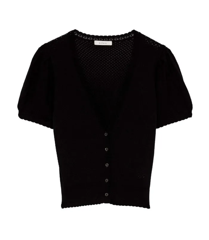 AMBROSE CARDIGAN Black Shop DEN Knitwear