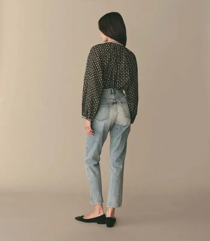 AMINA TOP Noir Countryside Paisley Shop DEN Tops