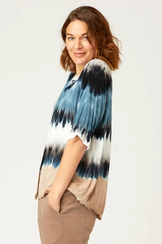 Amos Blouse Oblique Wash Clothing XCVI ShirtsBlouses